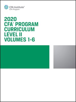 cover image of CFA Program Curriculum 2020 Level II Volumes 1-6 Box Set